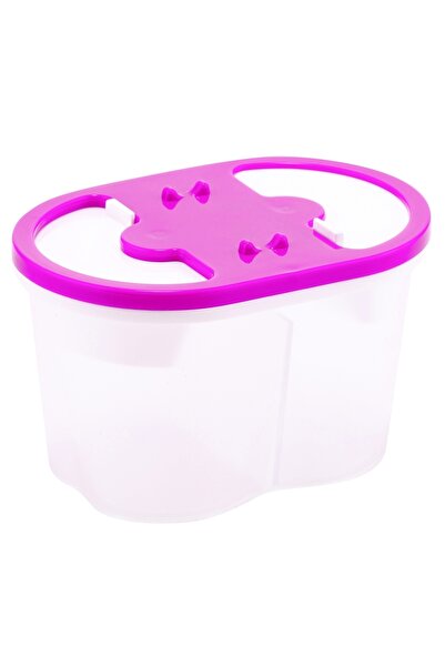 Bigpoint Fırça Yıkama Su Kabı 2 Bölmeli Pembe