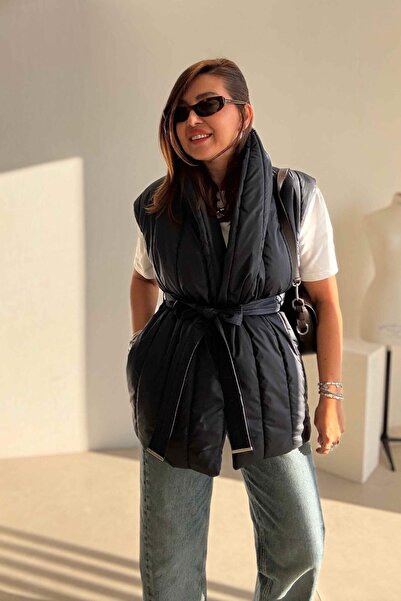 ELVAN TOLON Тъмносиньо плетено пухено яке