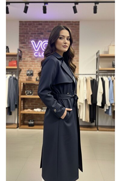 VOLT CLOTHİNG Kruvaze Kuşaklı Trençkot