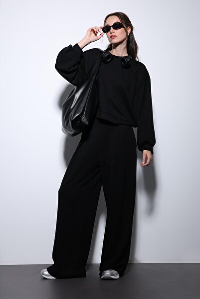 Antioch Black Wide Leg Relaxed Women's Suit
