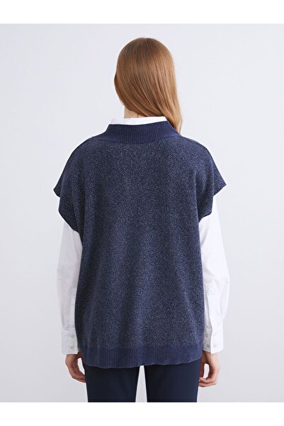 LC Waikiki Lcwaikiki Classic V-Neck Oversize Women's Knitwear Sweater