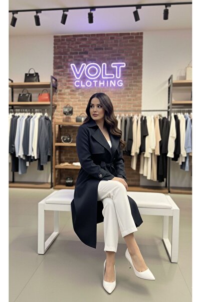 VOLT CLOTHİNG Kruvaze Kuşaklı Trençkot