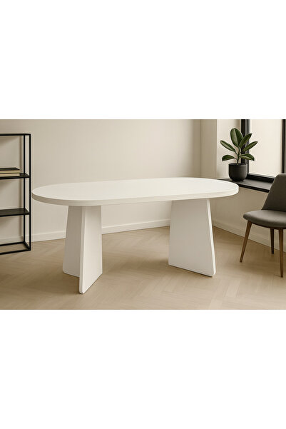 Arvessohome Kanatlı 180x90x75 (KALIN KENAR 36mm) Yemek Masası Mutfak Masası Çok Amaçlı Masa (Sadece Masa)