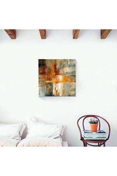 Tablouri Decor Canvas Painting - Abstract, Yellow-Gold, 60 x 60 cm