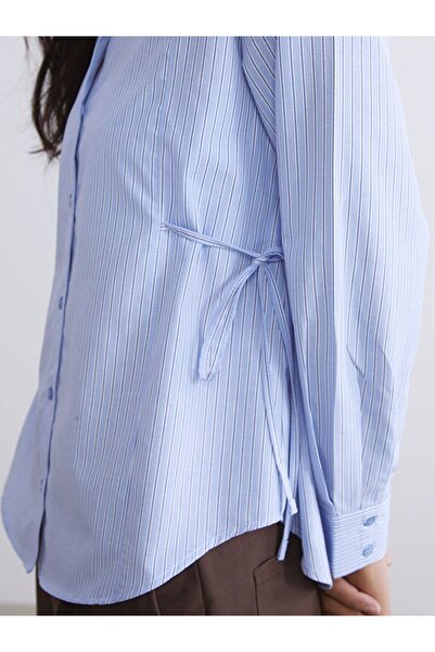 LC Waikiki Lcw Modest Striped Poplin Women's Shirt Tunic