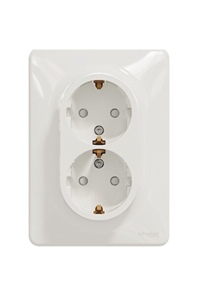Schneider Electric Priza dubla Schneider Sedna Design SDD311221, 2P+E, cu obt...