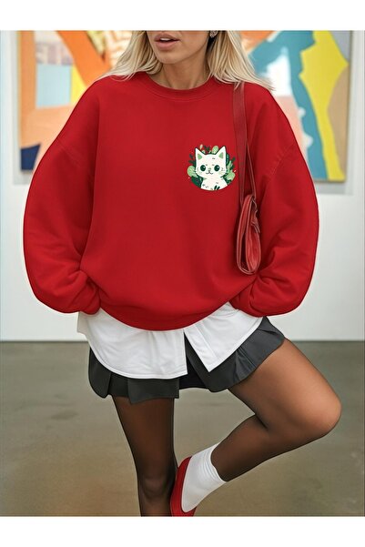 Wish BF Unisex Ανδρικό/Γυναικείο Φούτερ Cat Colorful Special με τύπωμα Βαμβάκ...