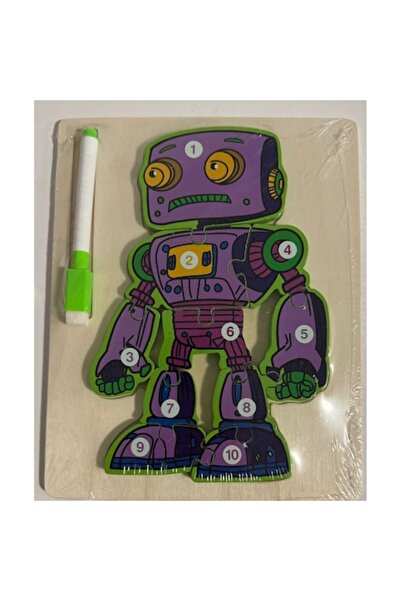 Educational Puzzle + Tracing, Robotics and Creative Writing - Purple