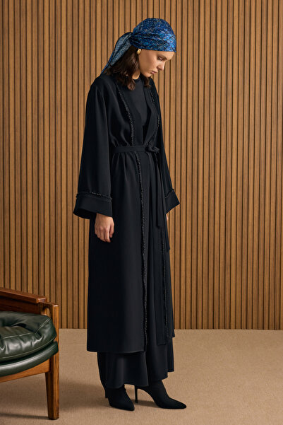 Aker Boncuk ve İp İşlemeli Kimono