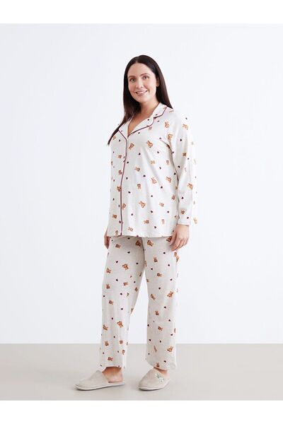 LC Waikiki LCW DREAM Gömlek Yaka Hamile Pijama Takımı