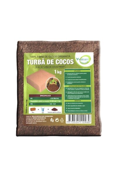 OEM Turba de Cocos Presata 1 kg – 100% Organica, Fibra de Cocos,