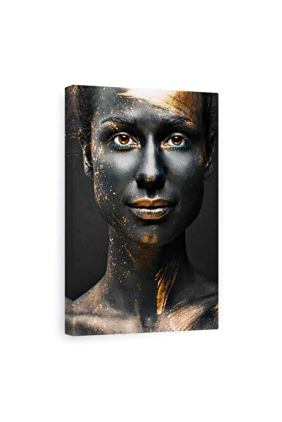 Tablouri Decor Tablou Canvas - Noapte, Fata, Drept, Aur, Vopsea, 40 x 60 cm