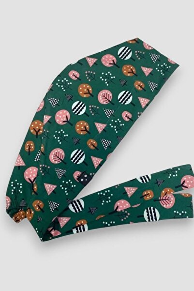 Owlet Medikal Bonete chirurgicală cu model de copaci colorați