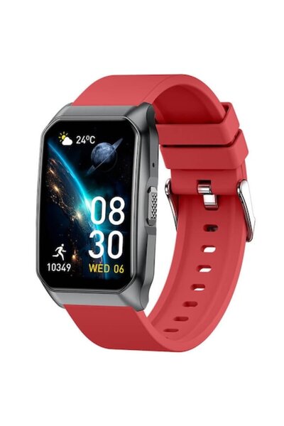 SMARTECH Smartwatch S835, Glucometer, Heart Rate, Red, 1.57 inch