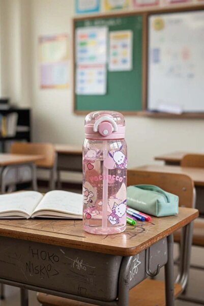SANRIO Lisanslı Askılı Plastik Şişe (450mL)(Pochacco)