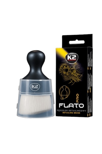 K2 Pensulă de detailing auto Flato Pro — Profesională, cu peri de catifea, hu...