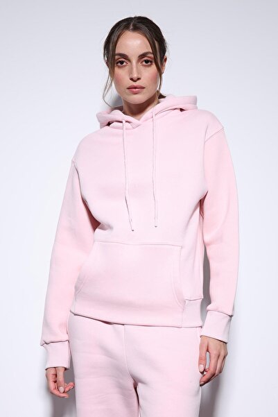 Antioch Pink Hooded Basic Women's Sweatshirt