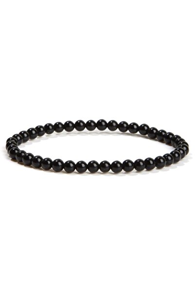 LAXMİ Bratara de Obsidian A 4mm, pentru eliminarea energiilor negative