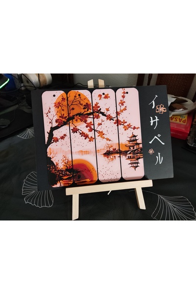 Anka Atolye مجموعة من 4 فواصل كتب هوزور - أنمي - فواصل كتب ذات طابع آسيوي - ه...