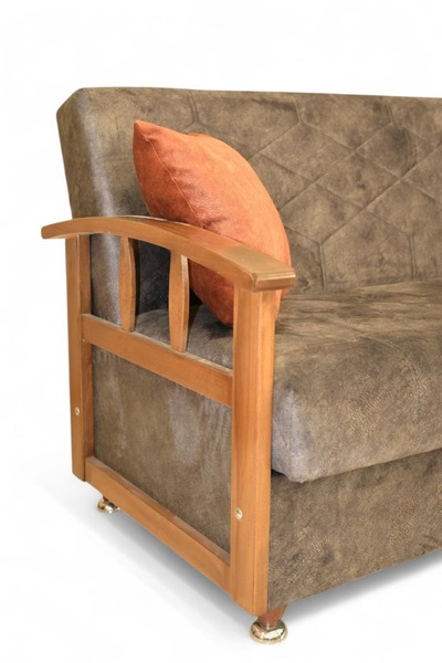 Ege Halı AĞAÇ KOL SANDIKLI YATAKLI 3'LÜ KOLTUK KANEPE