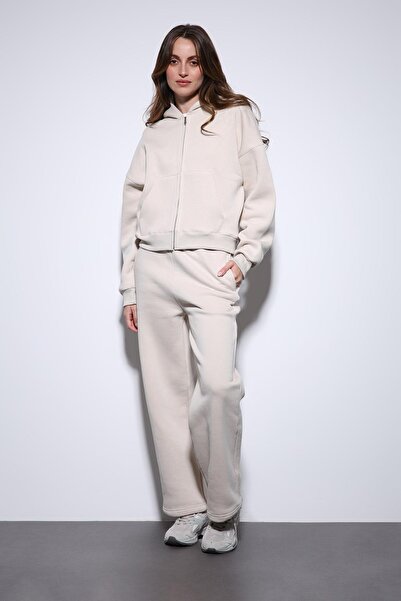 Antioch Taş Fermuarlı Kapüşanlı Kadın Sweatshirt