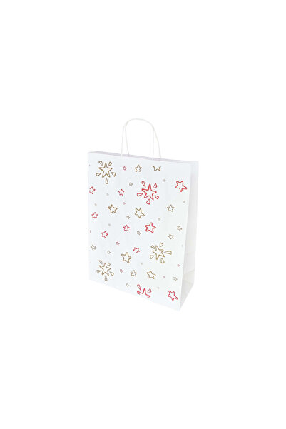 Papette Set of 10 Kraft Paper Bags with Pattern 11 Christmas 24 x 31(H) x 10cm