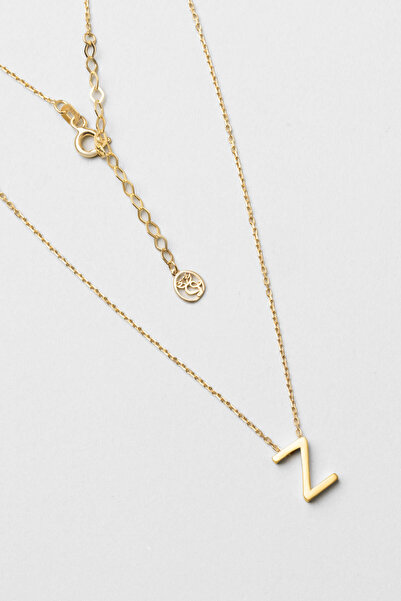 So CHIC... My Story Z Harfi 18 Ayar Sarı Altın Kaplama 45 Cm Gümüş Kolye