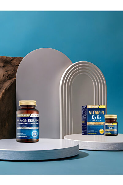 Nutraxin Support Against Muscle Cramps | Nutraxin Magnesium Complex+D3K2 Vitamin Set Daily Energy Support