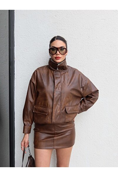 ESRAHELVACI Δερμάτινο μπουφάν Bomber