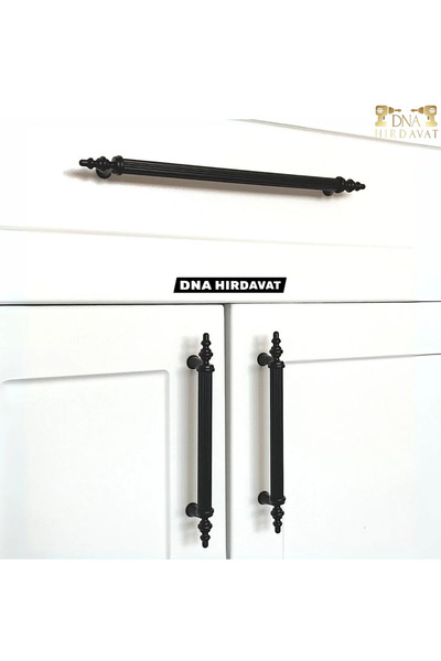 DNA HIRDAVAT Siyah 128mm Boru Kulp Metal Dolap Kulpu Çekmece Kulpu 12,8cm