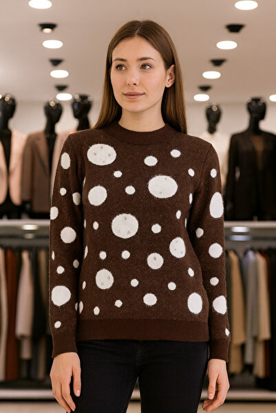 DENİZLİFE Women's Asymmetrical Pattern Sweater