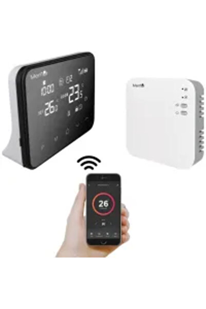 Mentor Termostat wireless WiFi programabil TSW009 Touch 2xAA pentru centrale termice pe gaz, peleți electrice