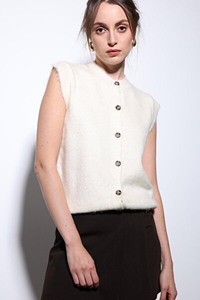 Antioch Ecru Textured Women's Knit Vest