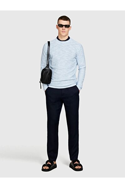 Sisley Men's 100% Linen Slim Comfort Fit Trousers 325P4Aghsf049-Sis06U