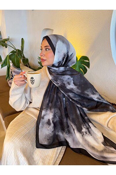 Mira İpek Desenli Pamuk Soft Şal İlham Serisi Degrade Şal