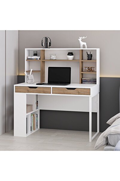 Home İzi Mila Çalışma Masası - Beyaz/Rahle