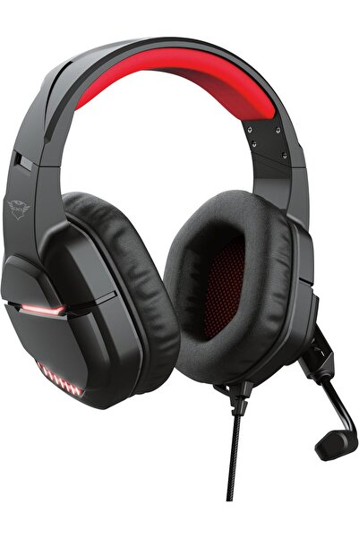 Trust سماعة الألعاب المضيئة GXT448 Nixxo، مشغلات 40 مم، إضاءة LED، ميكروفون عازل للضوضاء