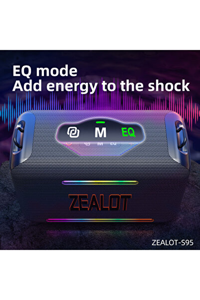 zealot S95W Bluetooth Speaker, Wireless Subwoofer, IPX6 Water Resistant, Custom EQ, 40 Hours Playtime