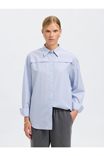 Selected Femme Langarmhemd Oversized Baumwoll