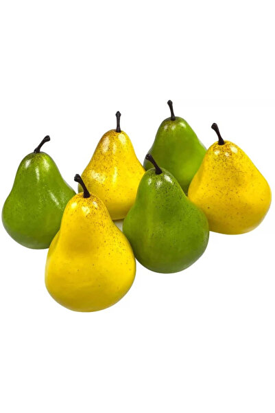 Artificiale Rolio Set of 6 Realistic Artificial Pears, Yellow and Green Pears...