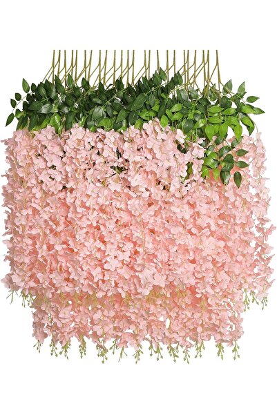 Artificiale Rolio Artificial Wisteria Drooping – 1.1 m, Assorted Colors and Quantities - Champagne, 12 Pieces