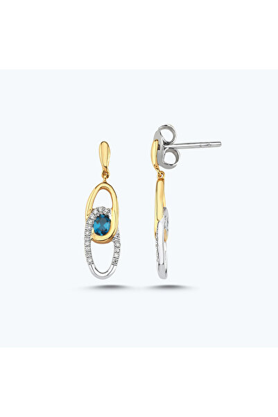 Altınbaş Pırlanta London Blue Topaz Küpe