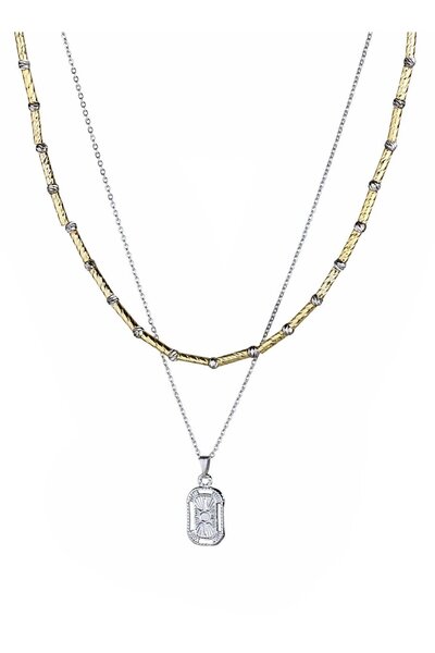 Klips Concept İkili Kombin Dorika Model Zincir Kolye