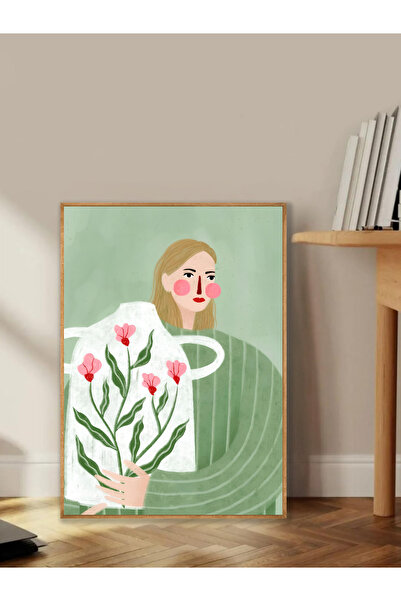 Tuba Decor Tablo dintr-o singură bucată cu rame din lemn pentru sufragerie, sufragerie, bucătărie