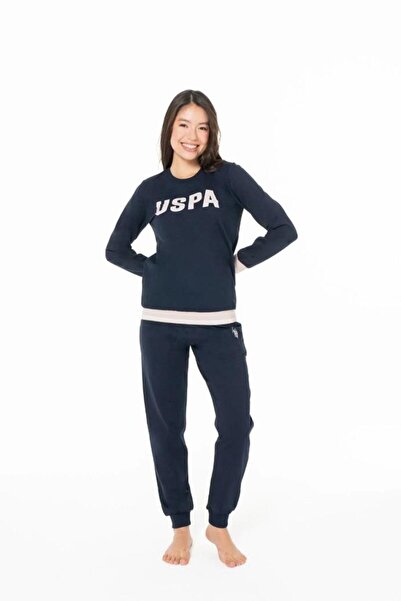 U.S. Polo Assn. 20117 Sıfır Yaka Paçası Bantlı Ev Giyim Eşofman Takım