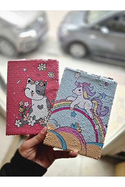 Duffa Sequin Unicorn Scrapbook Memory Book Lined Gift Notebook Diary Notebook Birthday Gift
