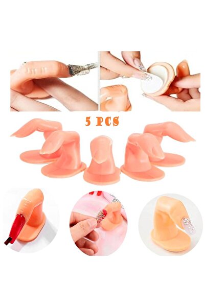 SİNKA Eğitim Parmağı Yapışkanlı Protez Tırnak Kalıcı Oje Eğitimi 5 Adet
