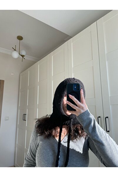 Kahvemavii Örgü Balaklava