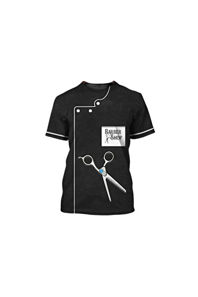 LA PERLA TECH Barber Shop T-Shirt, Barber Tools Shirt for Men, 3D Full Print ...