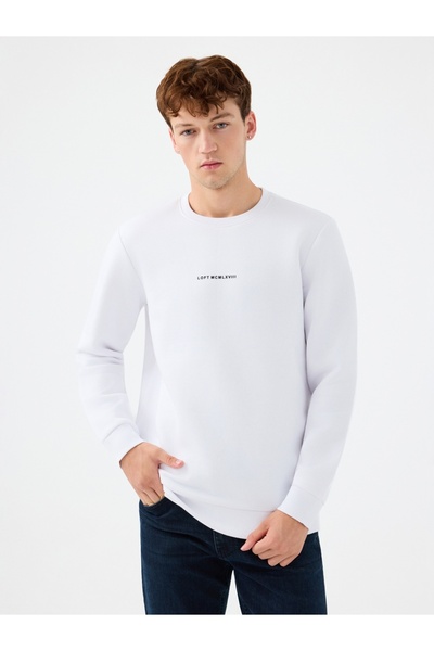 Loft Regular Fit Beyaz Erkek Sweatshirt Lf2034268